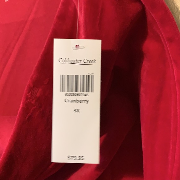 Coldwater Creek size 3X red velour stretchy pants - Picture 3 of 3